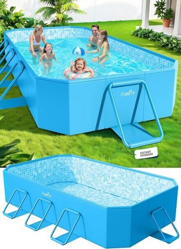 FunBy Large Foldable Pool, Foldable Swimming Pool, Large Foldable Pool for Adults, Non-inflatable Pool,Oversize Thickened Collapsible Pool