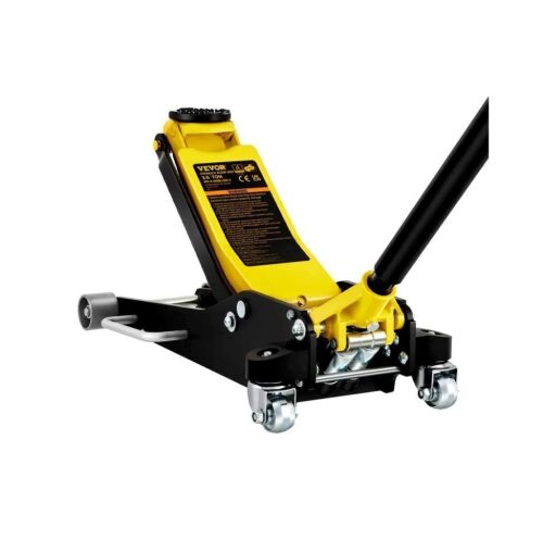 VEVOR 3 Ton Low Profile Floor Jack, Dual Pistons Quick Lift Pump, Floor Jack Lifting Range 3-6/11"-19-11/16"