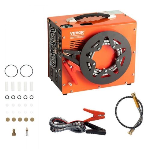 VEVOR 4500PSI/30Mpa Portable PCP Airgun Compressor with Built-in Power Converter, Auto-Stop, DC12V/AC120V