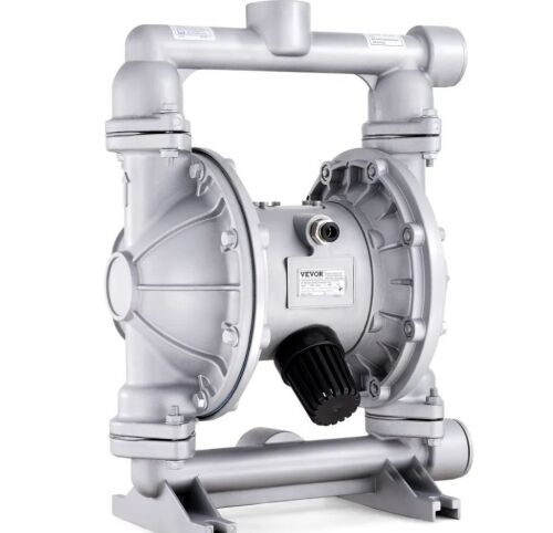 VEVOR Air Operated Double Diaphragm Pump, 44GPM, Max 115PSI Air Waste Oil Pneumatic Transfer Pump with 2 Extra Diaphragms, 1-1/2 inch Inlet & Outlet Aluminum Alloy Diaphragm Pump for Diesel Grease Oil