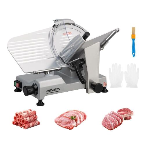 ROVSUN 8" 300W 110V Manual Gravity Feed Meat Slicer Silver