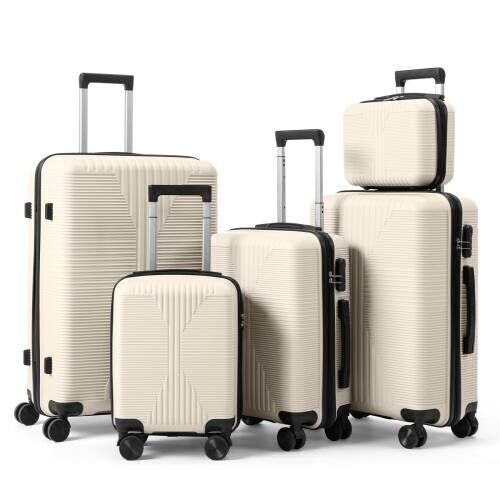 Carry on 5 Piece PP Hardside Luggage Suitcase Set