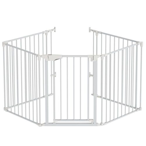 Bonnlo 120-Inch Wide Metal Baby Safety Fence