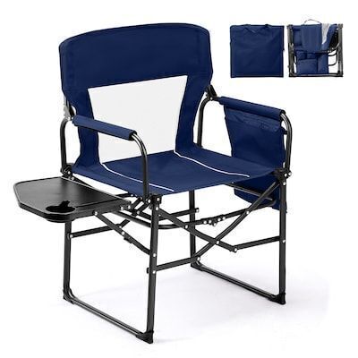 VINGLI Camping Chair with Side Table and Carry Bag