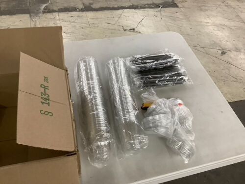 100 Plastic Cups with Straws & 60 Lids
