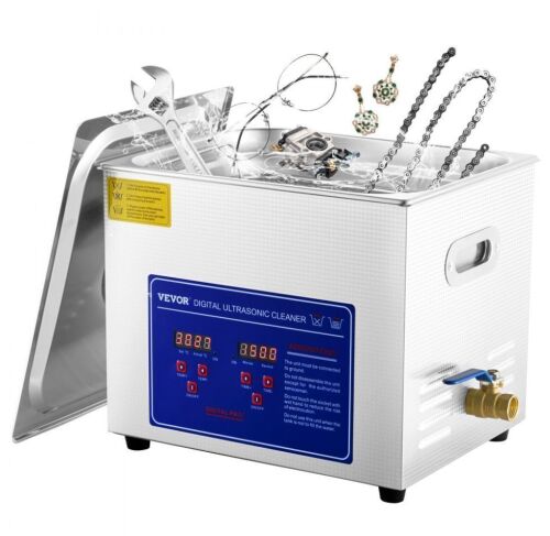 VEVOR 9.5 L Professional Ultrasonic Cleaner with Digital Timer & Heater, 40kHz