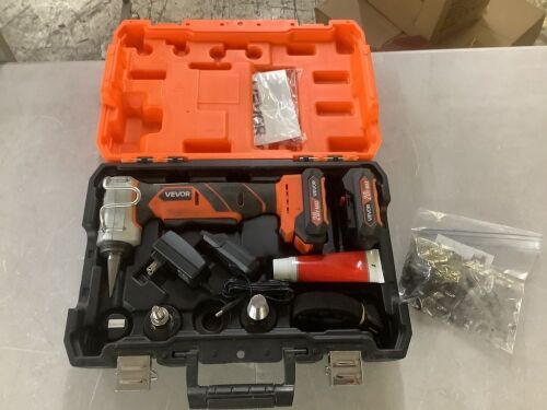 VEVOR 20V Max Electric Tubing Expansion Tool for 1/2", 3/4", 1" PEX-A Pipes, 22000RPM Pipe Expander with 3 Expanding Head