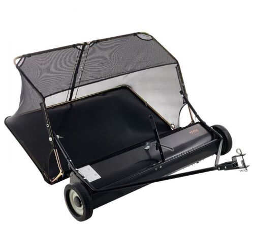 VEVOR 52 in Tow Behind Lawn Sweeper, 26 cu.ft., Adjustable Sweeping Height, Dumping Rope
