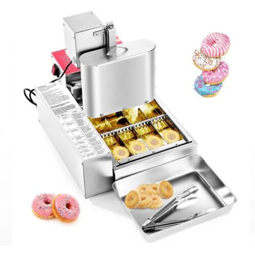 VEVOR Commercial Electric Automatic 4 Rows Donuts Making Equipment, 240 pcs/hour, Stainless Steel Frying Auto Fryer, with Intelligent Control