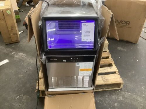 VEVOR Commercial Ice Maker Machine, 120Lbs/24H with 33Lbs Storage, 45 Cubes per Cycle, LED Display & Self-Cleaning - Powers Up But Doesn't Make Any Sounds