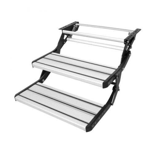 VEVOR 2-Step, Manual Retractable RV Stairs, Foldable, 440 LBS Load Capacity