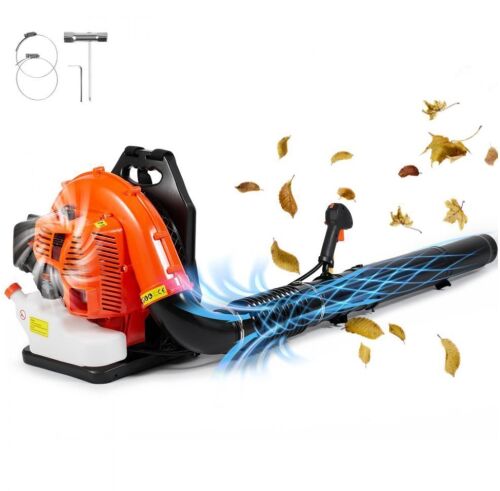 VEVOR 79CC 2-Cycle Gas Backpack Leaf Blower with 3L Fuel Tank, 930CFM Air Volume 184MPH Speed