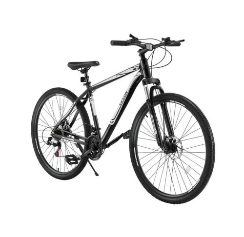 VEVOR 29 inch MTB Bicycle with Front Suspension, 21 Speeds SHIMANO Twist Shifting, Comfort Saddle, Dual Disc Brakes, Aluminum Alloy Frame