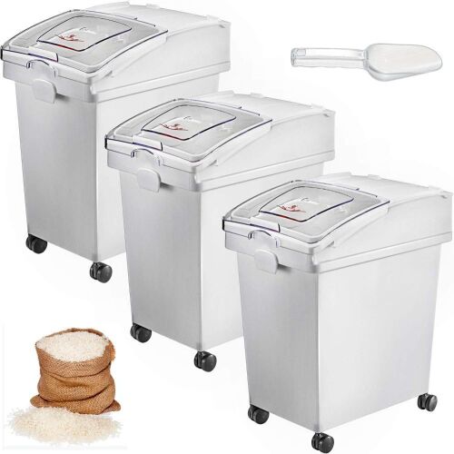 VEVOR 5.2 Gallons Capacity Ingredient Storage Bin, 3 Pcs