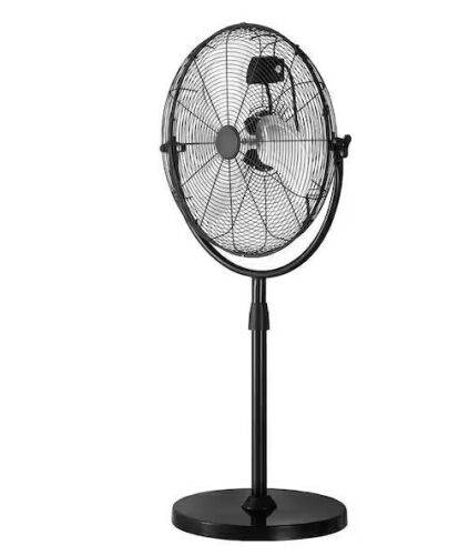 VEVOR 20 Inch Industrial Pedestal Fan, 46.9 to 59.6 Inches Adjustable Height, 3 Adjustable Speeds