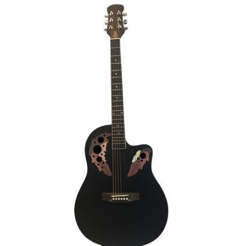 Glarry 41" Cutaway Spruce Panel Ballad Acoustic Guitar Black