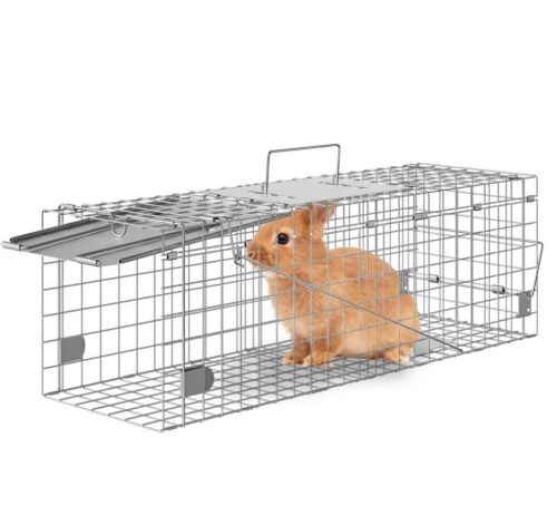 VEVOR Humane Live Animal Cage Trap, 24" x 8" x 8"