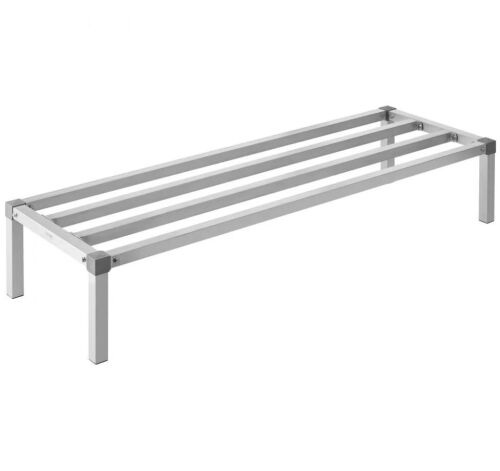 VEVOR Aluminum Dunnage Rack, 60” x 20” Commercial Food Floor Rack, 12” Off the Floor, 1000 lbs Capacity