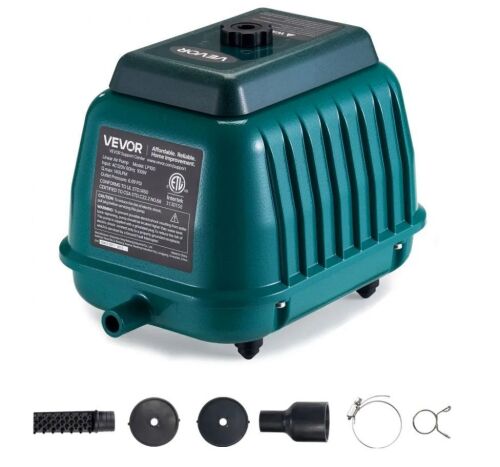 VEVOR Linear Air Pump, 2219.04 GPH Air Flow, Septic Aerator Pump, Aeration System for 11 ft Deep Ponds