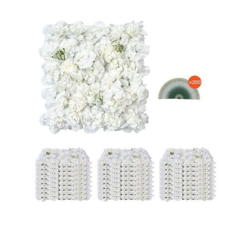 VEVOR 15 x 15 inch Artificial Flower Wall Panel, 24 PCS