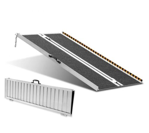 VEVOR Non-Slip Aluminum Folding Portable Wheelchair Ramp, 5 ft 800 lbs Capacity