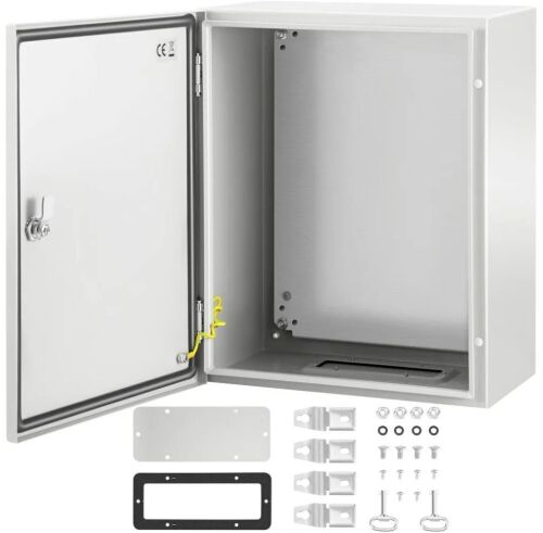 VEVOR 20 x 16 x 10'' NEMA 4X Steel Electrical Box, IP66 Waterproof & Dustproof, Outdoor/Indoor Electrical Junction Box, with Mounting Plate