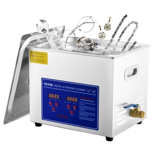 VEVOR 9.5 L Professional Ultrasonic Cleaner with Digital Timer & Heater, 40kHz