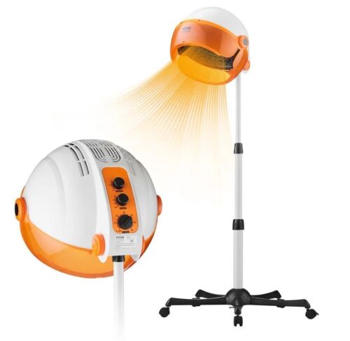 VEVOR 1875W Powerful Stand Hair Dryer, Adjustable Timer & 3 Heat/Speed Options, Mobile Base with Wheels