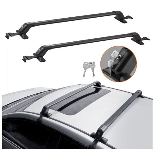 VEVOR Aluminum Roof Rack Cross Bars, Fit Roof without Side Rail, 155 lbs Load Capacity