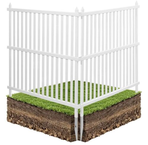 VEVOR 2 Panels Outdoor Privacy Screen, 48 x 48 in Air Conditioner Fence with 19.7 in Ground Stakes