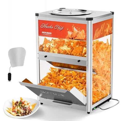 ROVSUN 10 lbs Nacho Chip Food Warmer Display Case Countertop