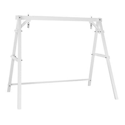 VINGLI 6.9 FT 660 LBS Capacity Wooden A-Frame Swing Stand with Extra Bottom Connection Board