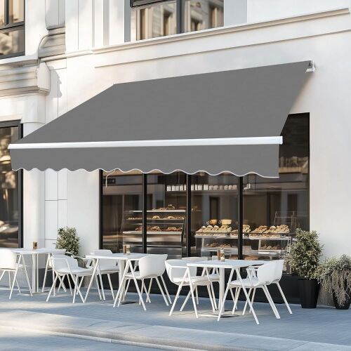 Retractable Manual Awning with Hand Crank