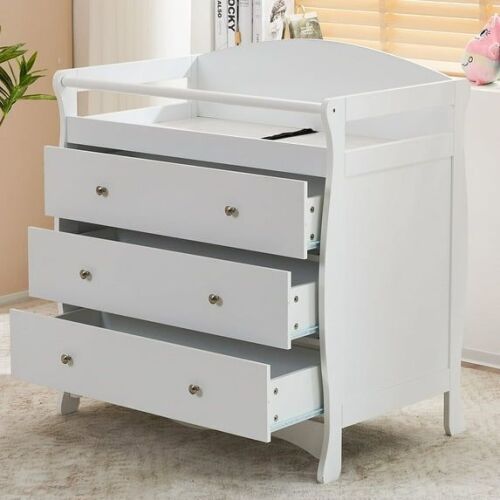 Wood Changing Table with Drawers