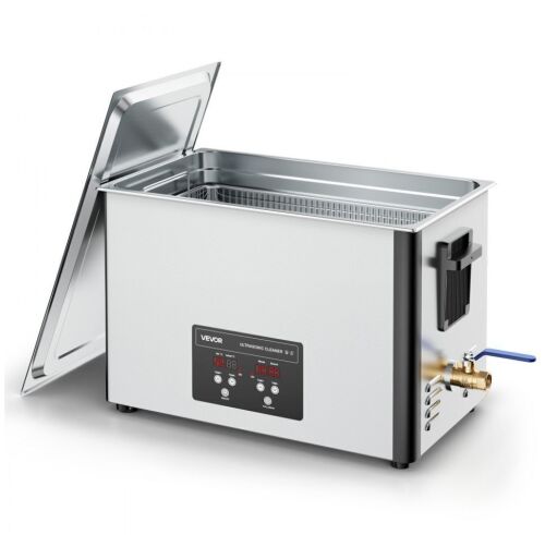 VEVOR 30L Professional Ultrasonic Cleaner Machine with Cleaning Basket & Digital Display, 480W 40kHz