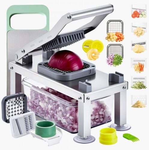 VEVOR Vegetable Chopper Mandoline Slicer, 9 Stainless Steel Blades