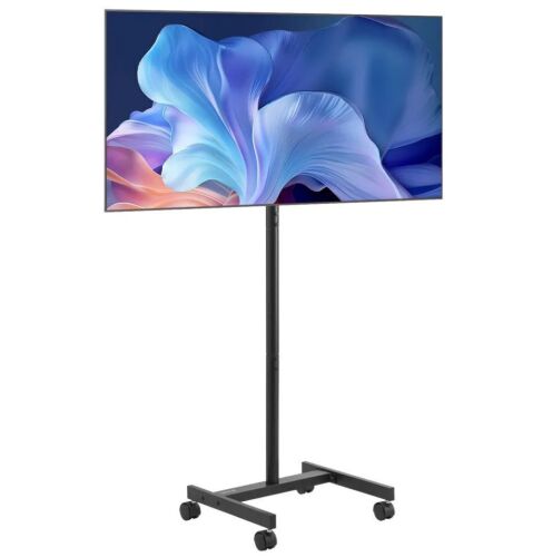 VEVOR Mobile TV Stand for 17-55 Inch Screens, Portrait to Landscape, Holds up to 44 lbs, Max VESA 200x200mm