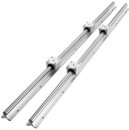 VEVOR Linear Guide Rail Set, SBR20 1000mm, 2 PCS 39.4 in SBR20 Guide Rails and 4 PCS SBR20UU Slide Blocks