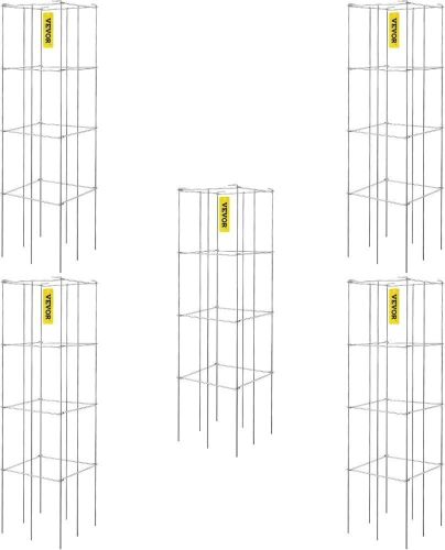 VEVOR Tomato Cages, 11.8" x 11.8" x 46.1", 5 Pack