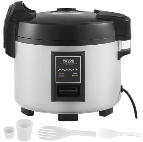 VEVOR 60-Cup Commercial Rice Cooker and Warmer with Nonstick Inner Pot, 13.74 Qt, 12-Hour Keep Warm
