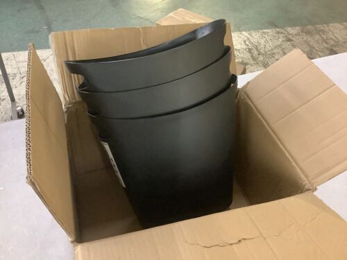 Lot of (3) Moxie 2 Gal Open-Top Trash Can