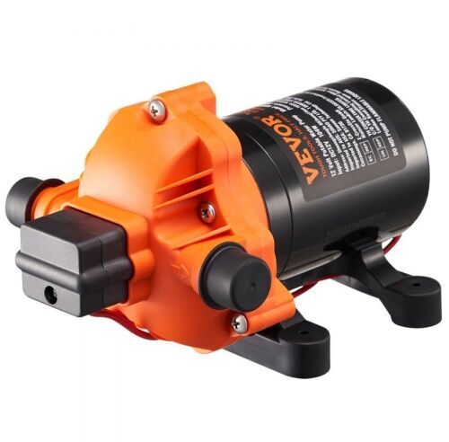 VEVOR 12V Diaphragm Pump, 3.5 GPM, 3-Chamber 12 Volt DC Water Pump with Automatic Pressure Switch 40-100 PSI Adjustable, 50 PSI, 1/2'' MNPT Port