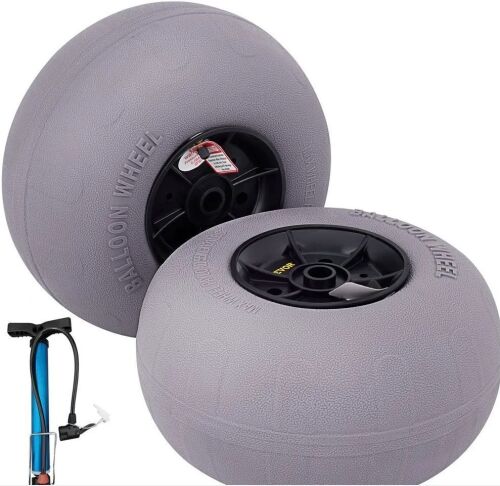 VEVOR 13" Beach Balloon Wheels with Air Pump, 2-Pack