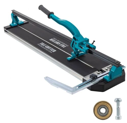 VEVOR 31 Inch Manual Tile Cutter Single Rail with Precise Laser Positioning, Alloy Cutter Wheel with Ergonomic Handle, Accurate Rulers, For Large Tile 0.24"-0.59" Thickness