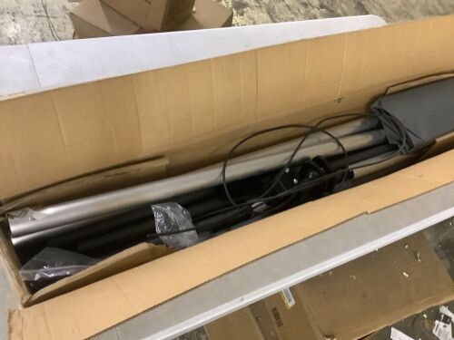 VEVOR 98 x 47" Patio Awning Retractable with Manual Crank Handle, Adjustable Height from 86 to 122 in, Dark Gray