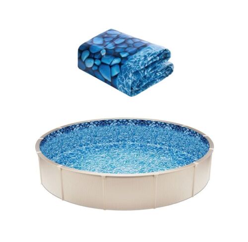 VEVOR 8-ft Round Above Ground Pool Liner, Standard Gauge Vinyl, 48-to-54inch Wall Height
