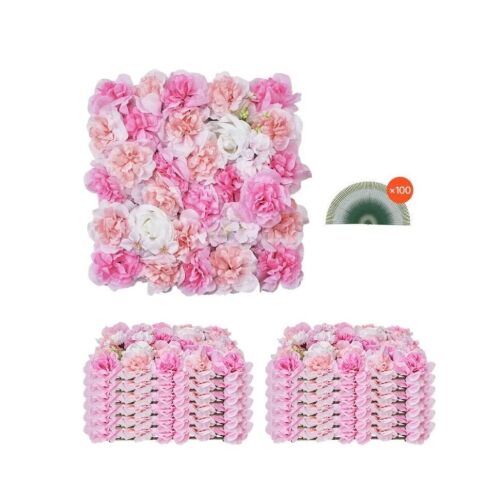 VEVOR Artificial Flower Wall Panel, 15 x 15 inch, 12pc