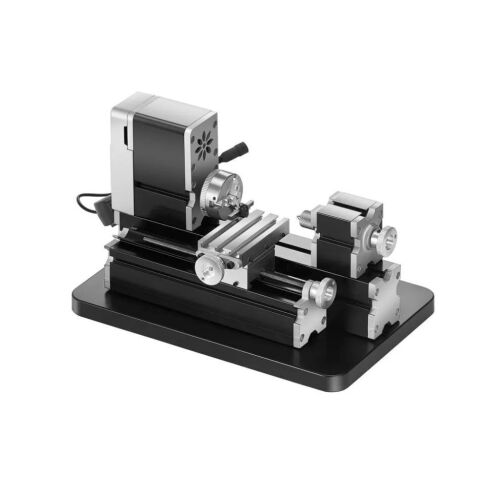 VEVOR Didactical Mini Metal Lathe Machine, 2.76 x 5.12 in, 36W, 20,000 RPM Speed, with 3-jaw Chuck, Aluminum Alloy Handwheel