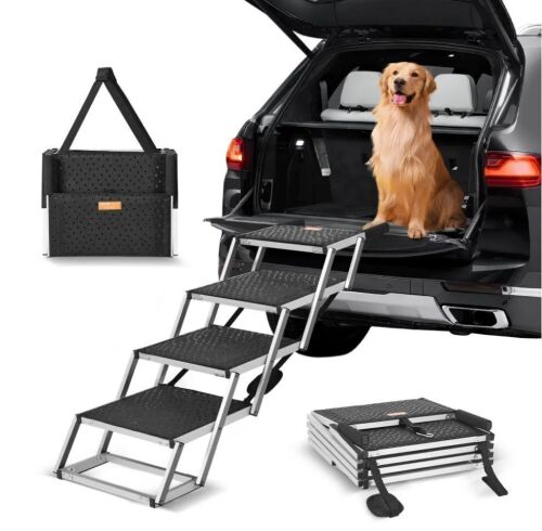 VEVOR Folding Dog Car Steps with Nonslip Surface, Supports up to 150 lbs