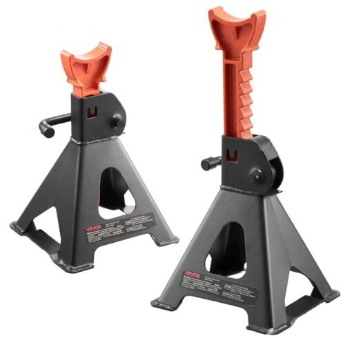 VEVOR Heavy Duty Steel Jack Auto Stands with Locking, 3 Ton Capacity, 10.8-16.3 in Adjustable Height